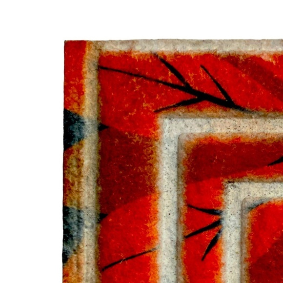 Doormat Christmas Poinsettia Heavy Duty Indoor/Outdoor Red Black 18 x 30 in - Picture 3 of 14